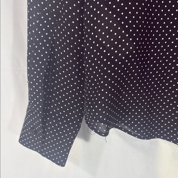 A.L.C. Black White Polka Dot Long Sleeve Blouse Sz 0 - Picture 10 of 10